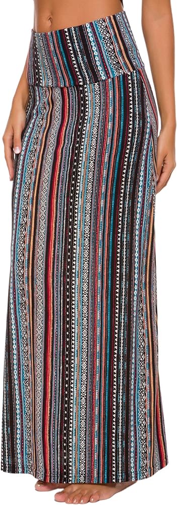 Urban CoCo Women's Casual Ruched Stretchy High Waist A-Line Skirt Pleated Flared Midi Skirt