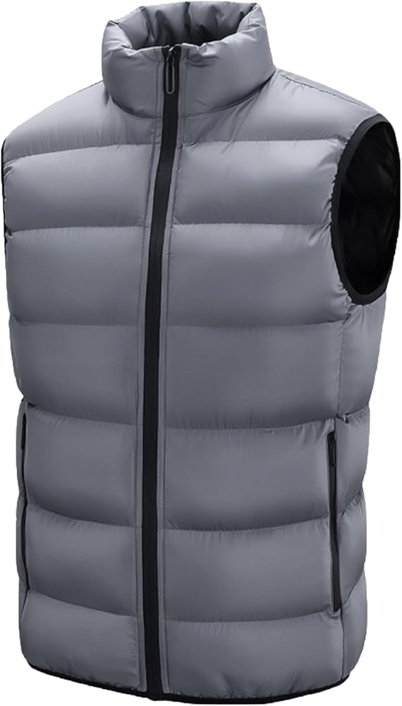 Casual Packable Padded Lightweight Quilted Stand Collar Puffer Vest for Men Women