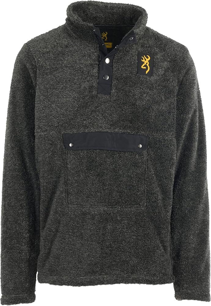 Browning Men's Pullover, High-loft Fleece Quarter Snap Sweater