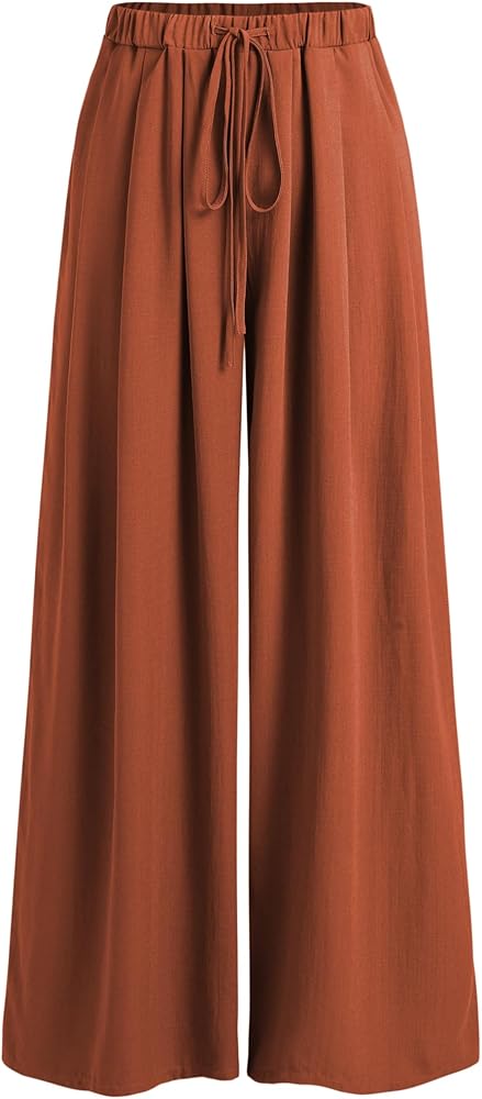 CIDER Elastic Waist Wide Leg Trousers