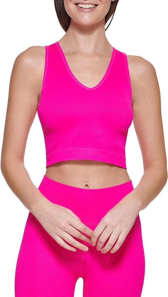 Calvin Klein Performance Women's Ribbed V-Neck Crop Top