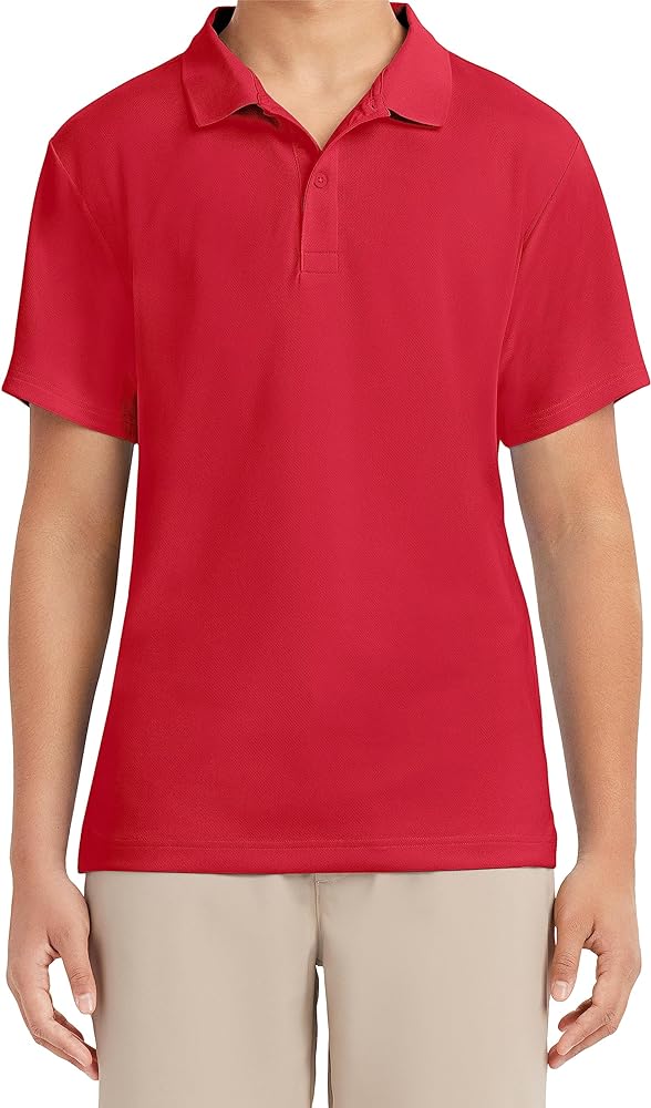 Nautica Young Men's Uniform Short Sleeve Performance Polo