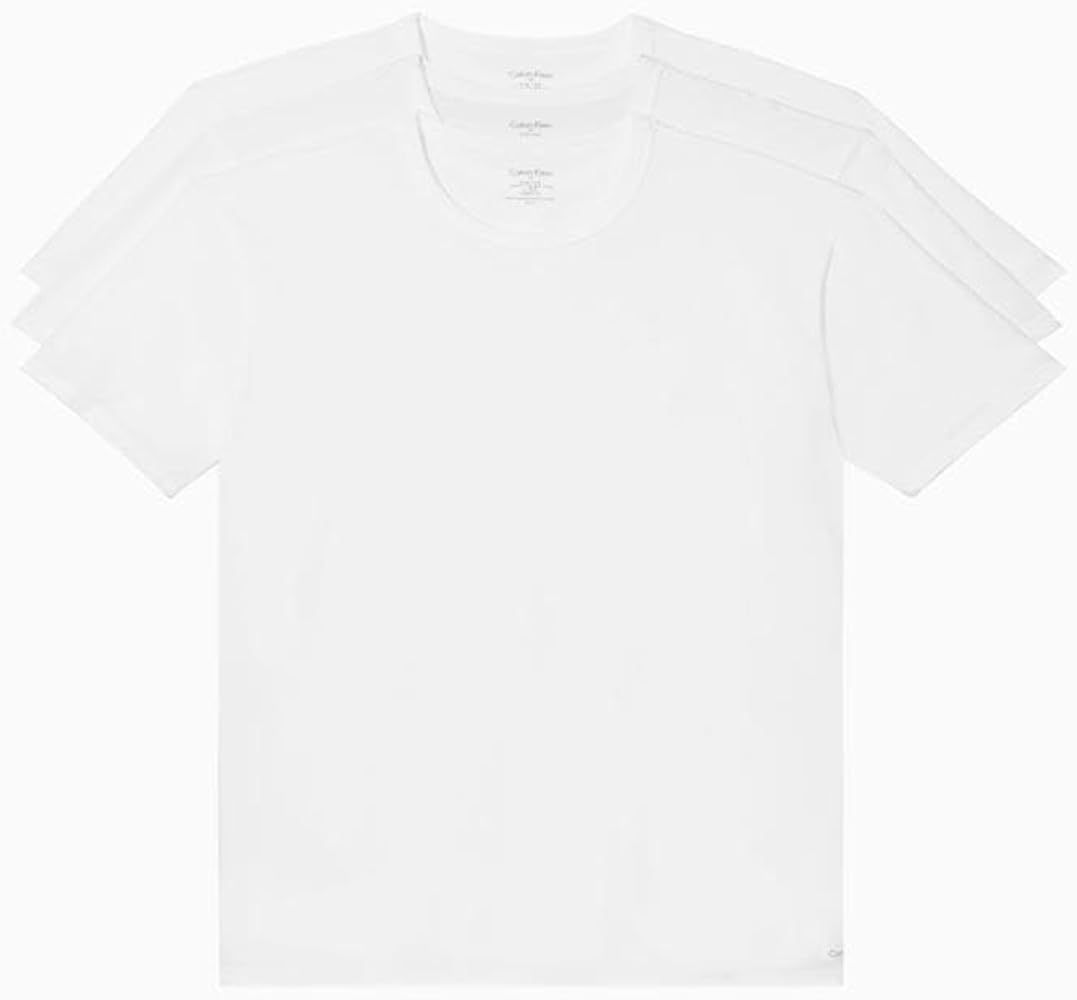 Calvin Klein Mens 100% Cotton T-Shirt Packs, Short Sleeve Crew Neck