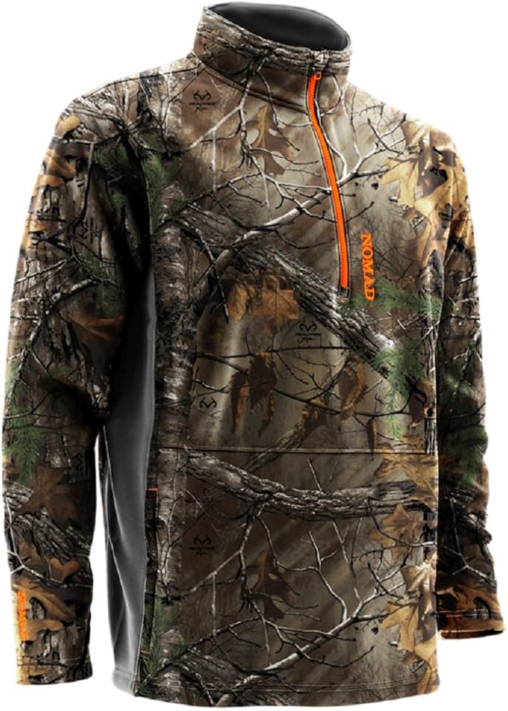 NOMAD Men's Outdoor South Bounder Camo 1/4 Zip Fleece Jacket, Xtra