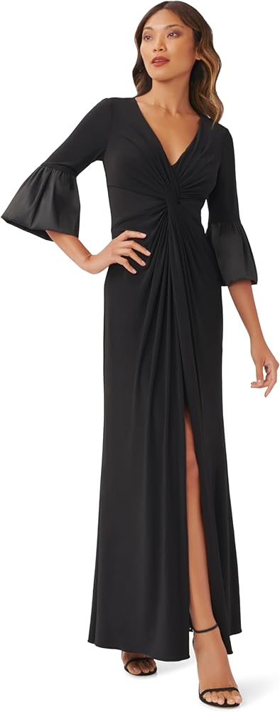 Adrianna Papell Women's Twist Front Jersey Gown