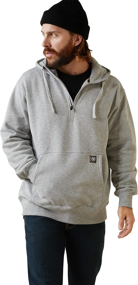 ARIAT Men's Rebar Workman 1/4 Zip Hoodie