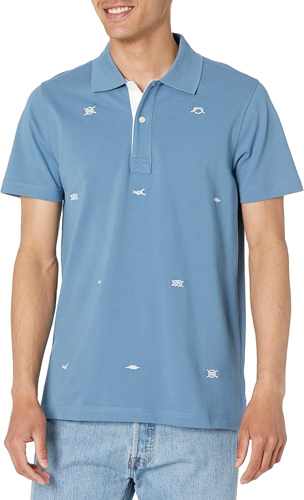 Brooks Brothers Men's Cotton Pique Short Sleeve Embroidered Rope Polo Shirt