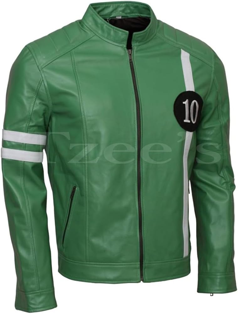 Tzee's Ben-10 Jacket men-Ben Tennyson Jacket-Ben-10 Alien Swarm Jacket-Ben Tennyson Faux Leather Jacket