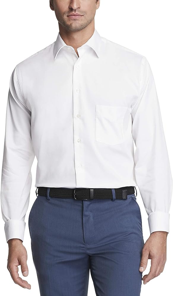 Van Heusen Men's Dress Shirt Slim Fit Stain Shield Stretch