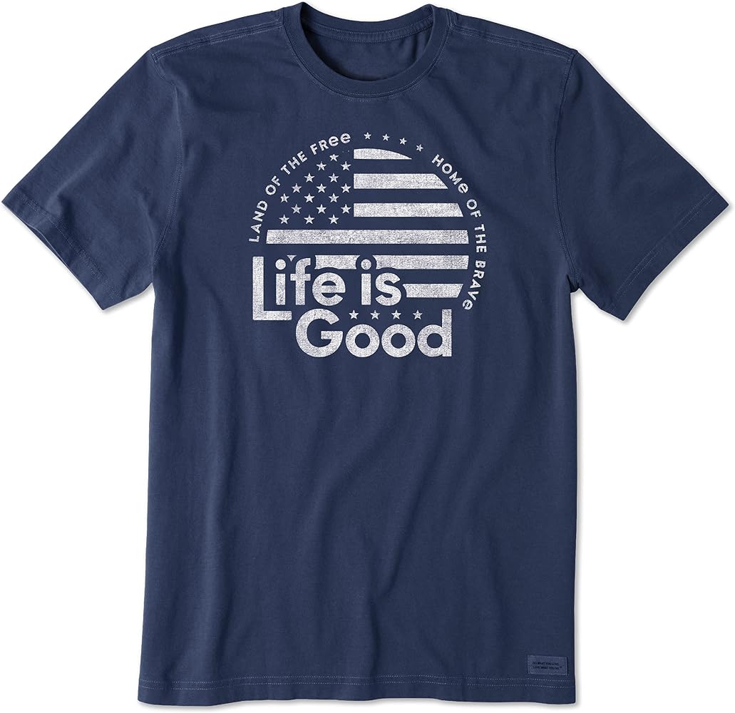 Life is Good Men's American Flag Circle