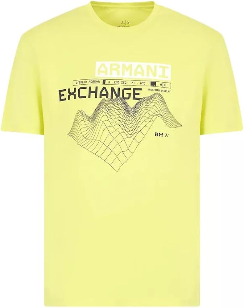 Armani Exchange Men's Regular Fit Cotton Digital Graphic Logo Tee