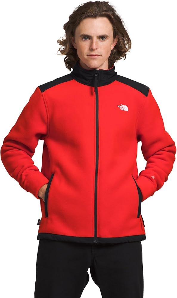 The North Face Men's Alpine Polartec 200 Full Zip Jacket Fiery Red/Tnf Black M