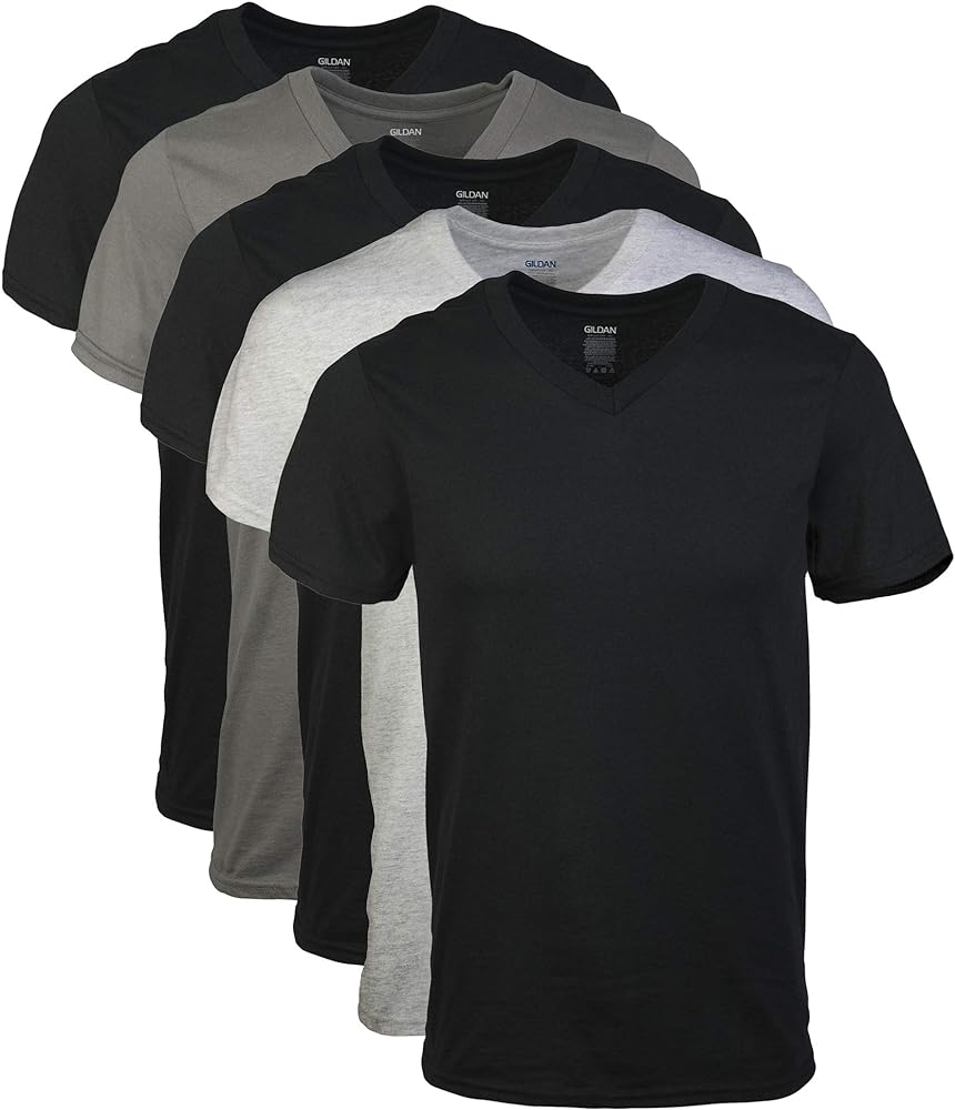 Gildan Men's V-Neck T-Shirts, Multipack, Style G1103