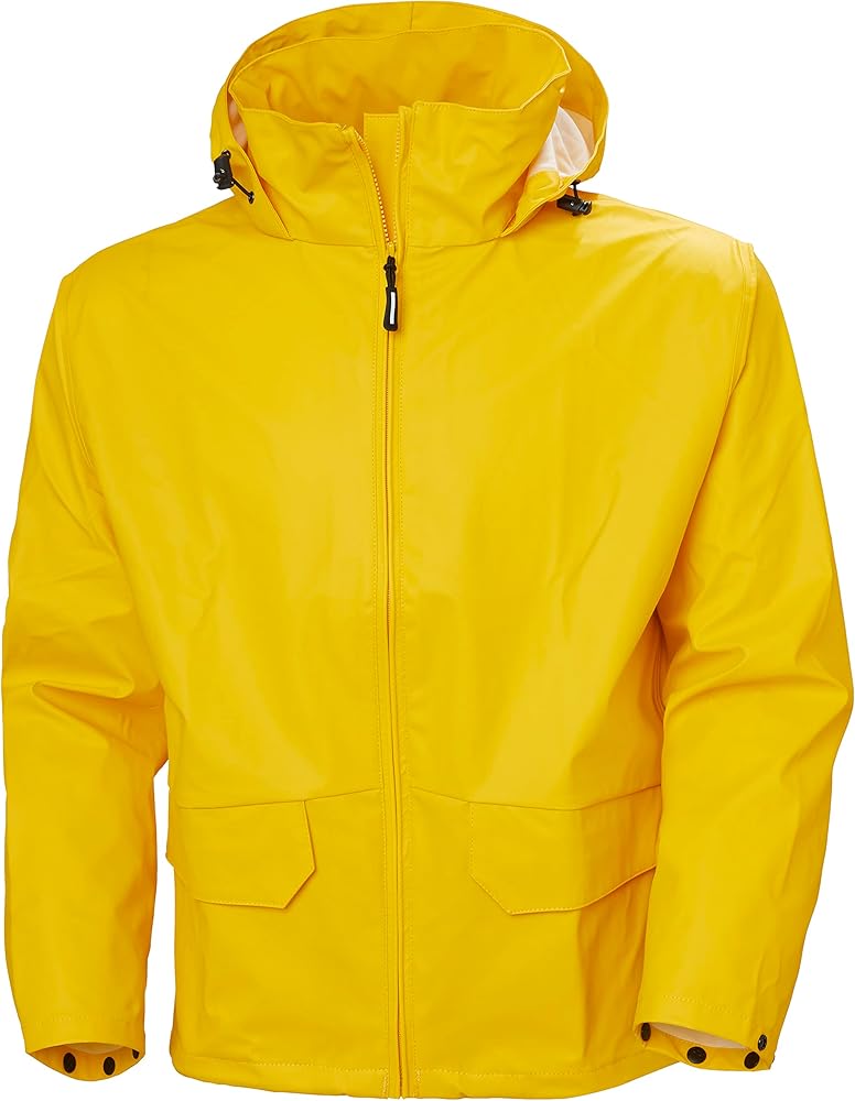 Helly-Hansen Voss Waterproof Rain Jackets for Men Featuring Full Stretch Fabric and Adjustable Hood that Packs into Collar