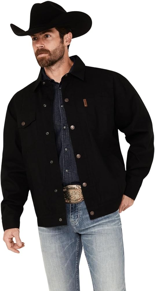 Cinch Men's Canvas Solid Snap Jacket Black XX-Large US