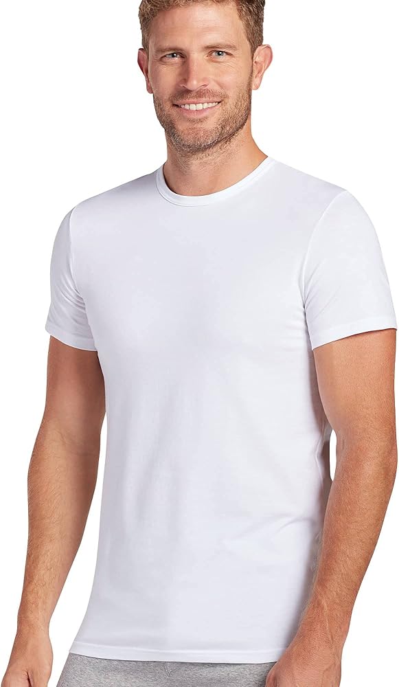 Jockey Men's Undershirt Slim Fit Cotton Stretch Crew Neck T-Shirt - 2 Pack