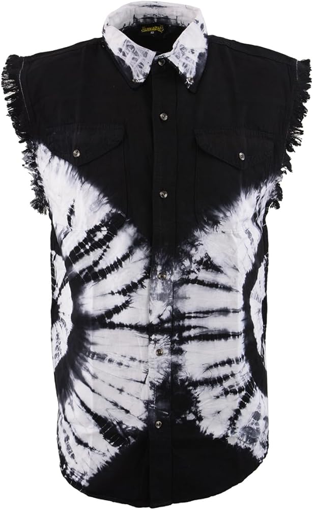 Mens Mdm11679.11 Men’s Black and White Sleeveless Shirt