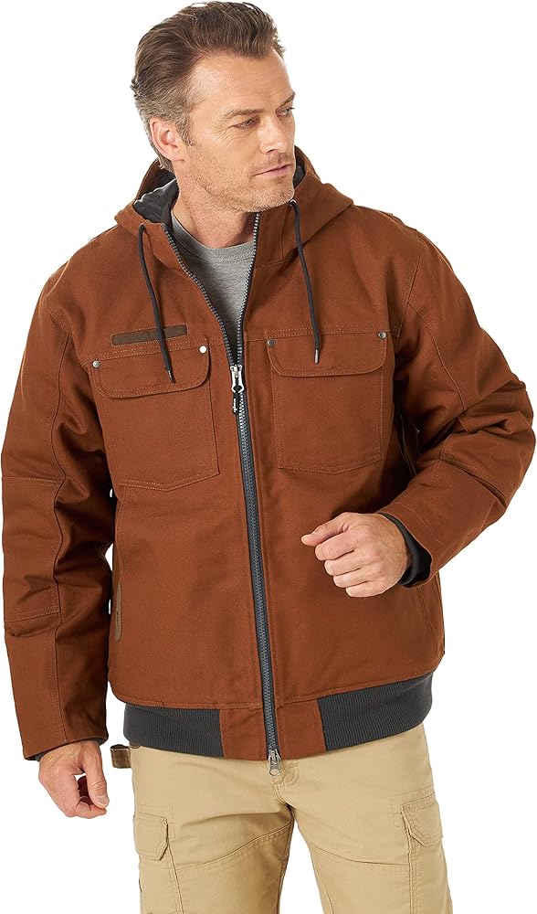 Wrangler Mens Riggs Workwear Tough Layers Insulated Canvas Work Jacket