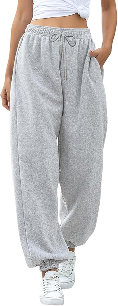 Baggy Sweatpants for Women Cinch Bottom Sweatpants Women workout Joggers with Pockets