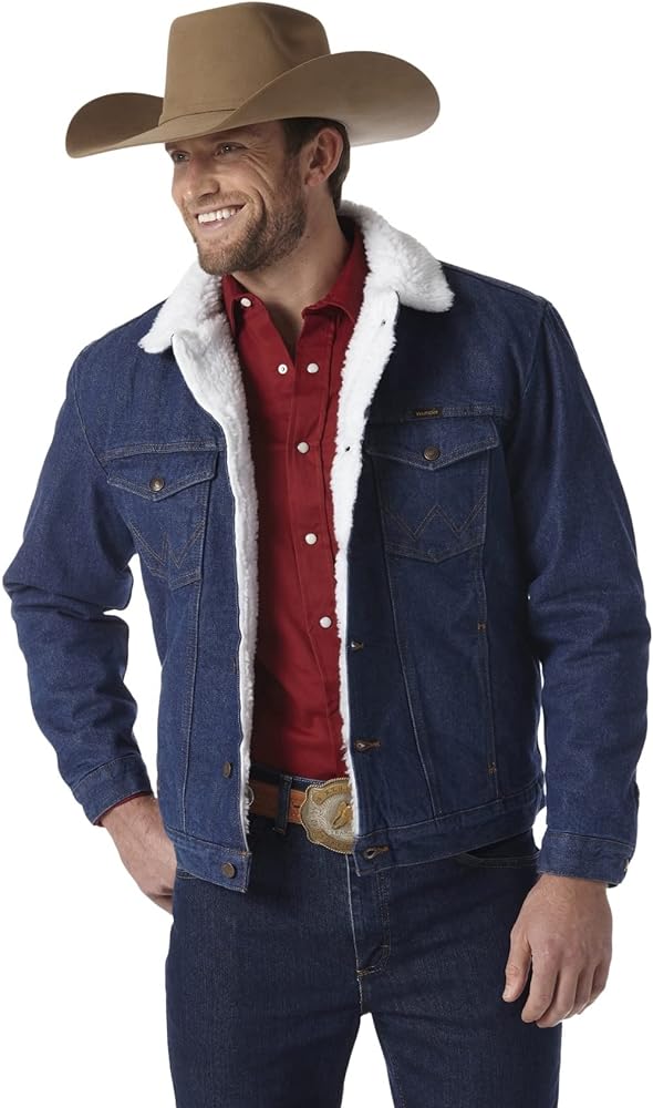 Wrangler Mens Cowboy Cut Western Lined Denim Jacket