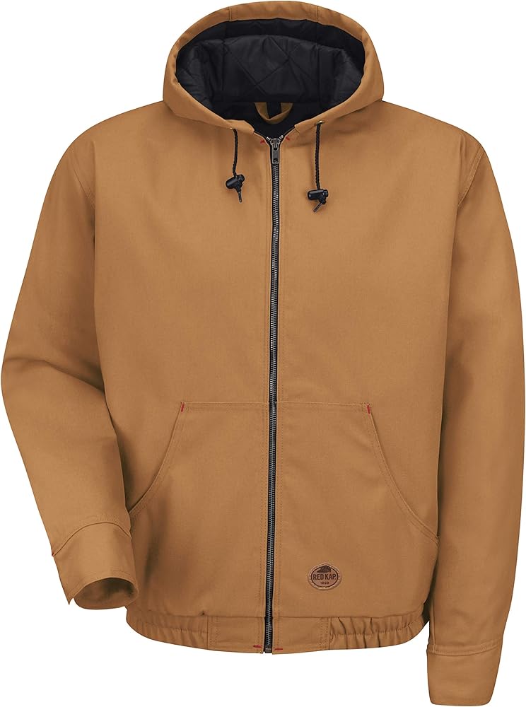 Red Kap Men's Blended Duck Zip Front Hooded Jacket