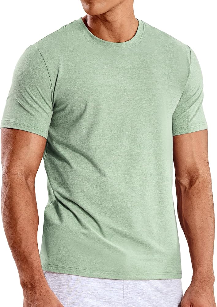 MIER Men's T Shirts Short Sleeve Dry Fit Soft Athletic Tshirt Moisture Wicking Active Casual Running Tee Tops, Crew Neck