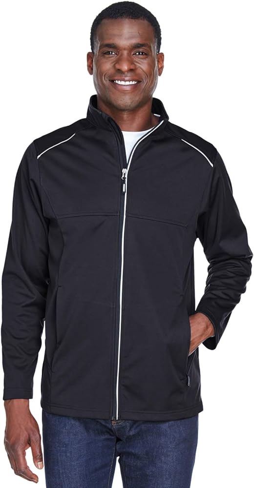 Core 365 Men's Techno Lite Three-Layer Knit Tech-Shell M BLACK