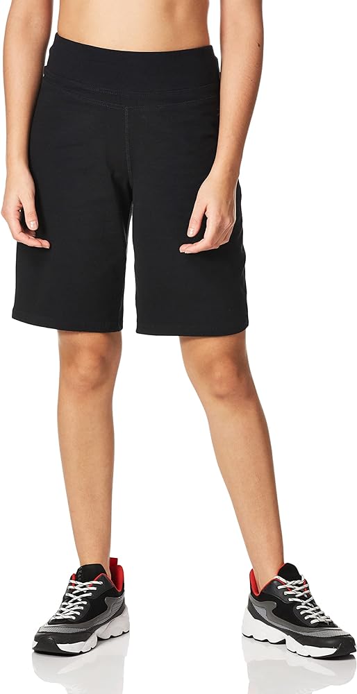 Danskin Womens Essential Wide Waistband Bermuda Short