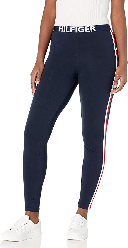 Tommy Hilfiger Women's Loungewear Retro Style Th Graphic Logo Pajama Bottom Legging Pant