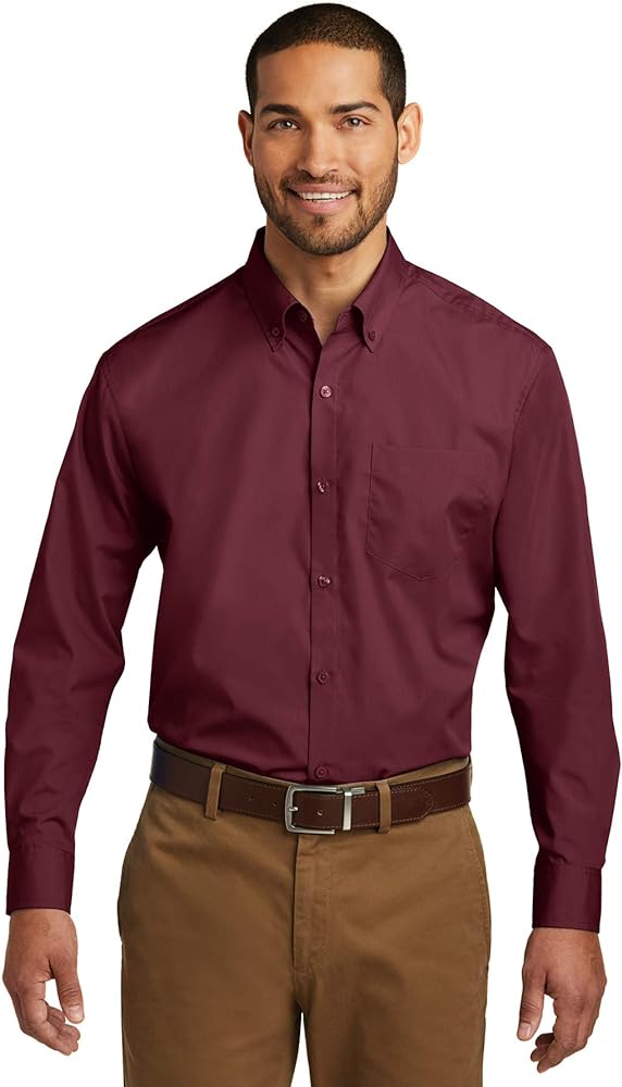 Port Authority Long Sleeve Carefree Poplin Shirt