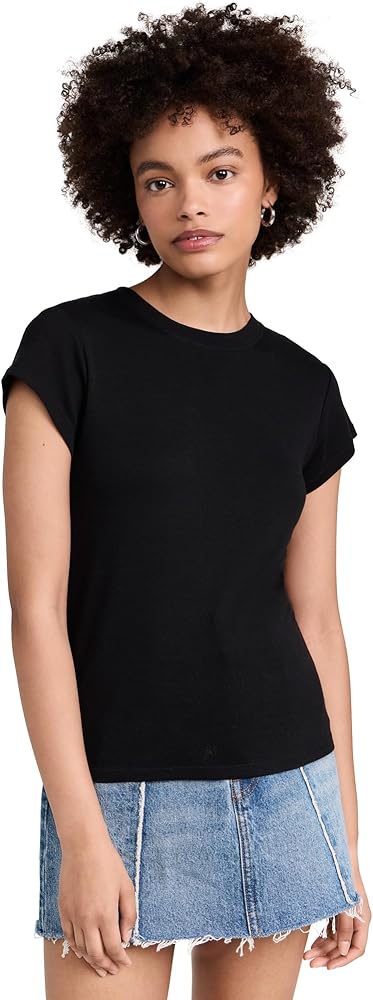 Splendid Women's Faye 1x1 Crew Neck Tee