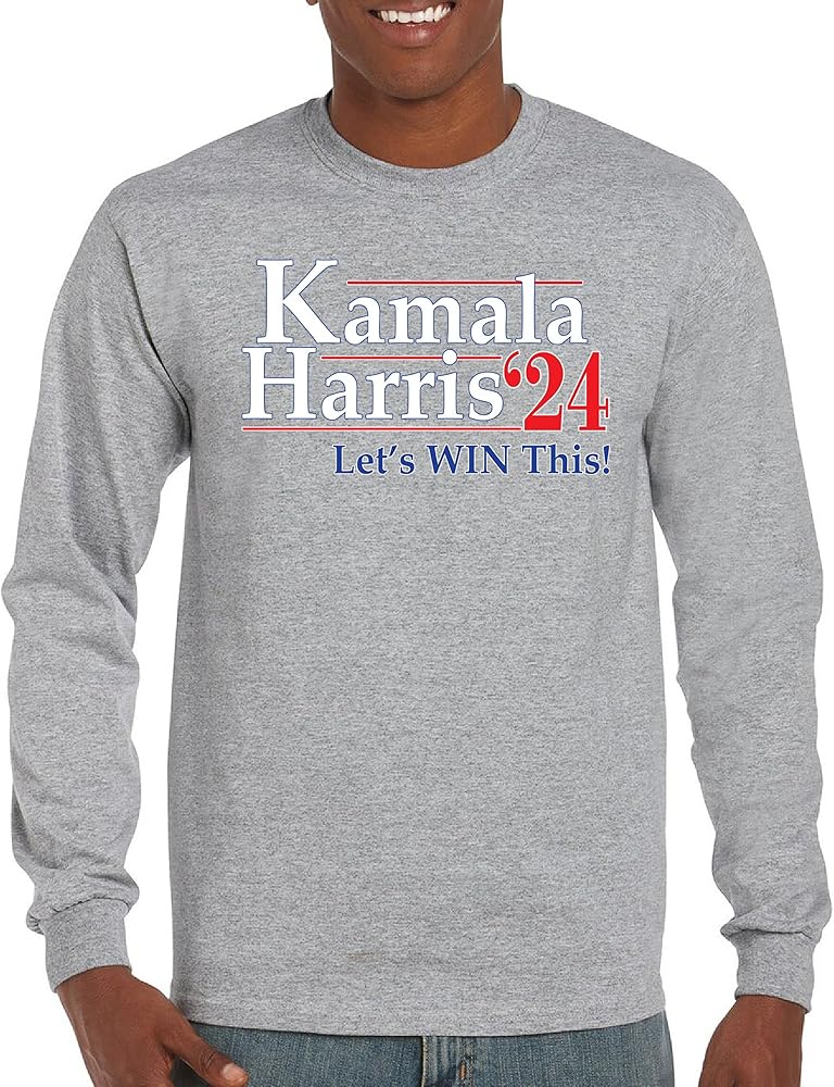 Kamala Harris 24 Let's Win This Long Sleeve T-shirt for President Democrat 2024 American Election Madam I'm Speaking