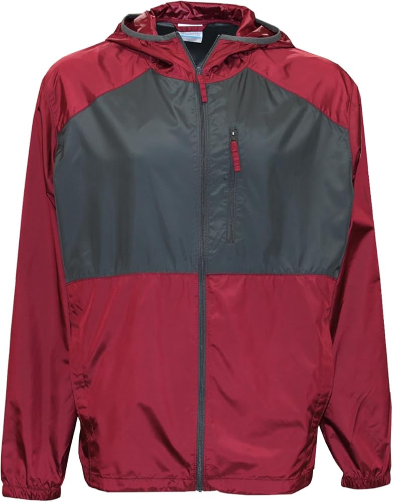 Columbia Golf Men's Flash Forward Hooded Windbreaker Jacket, Large Deep Maroon