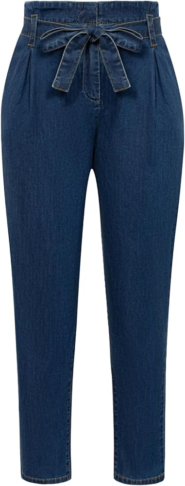 GRACE KARIN Women's High Waist Pencil Pants Casual Office Self Tie Belted Jeans with Pockets