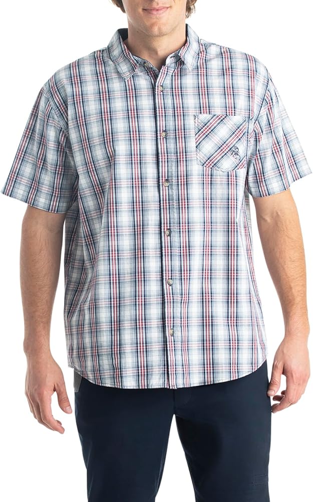 Legendary Whitetails Men's Poplin Short Sleeve Button Down Shirt