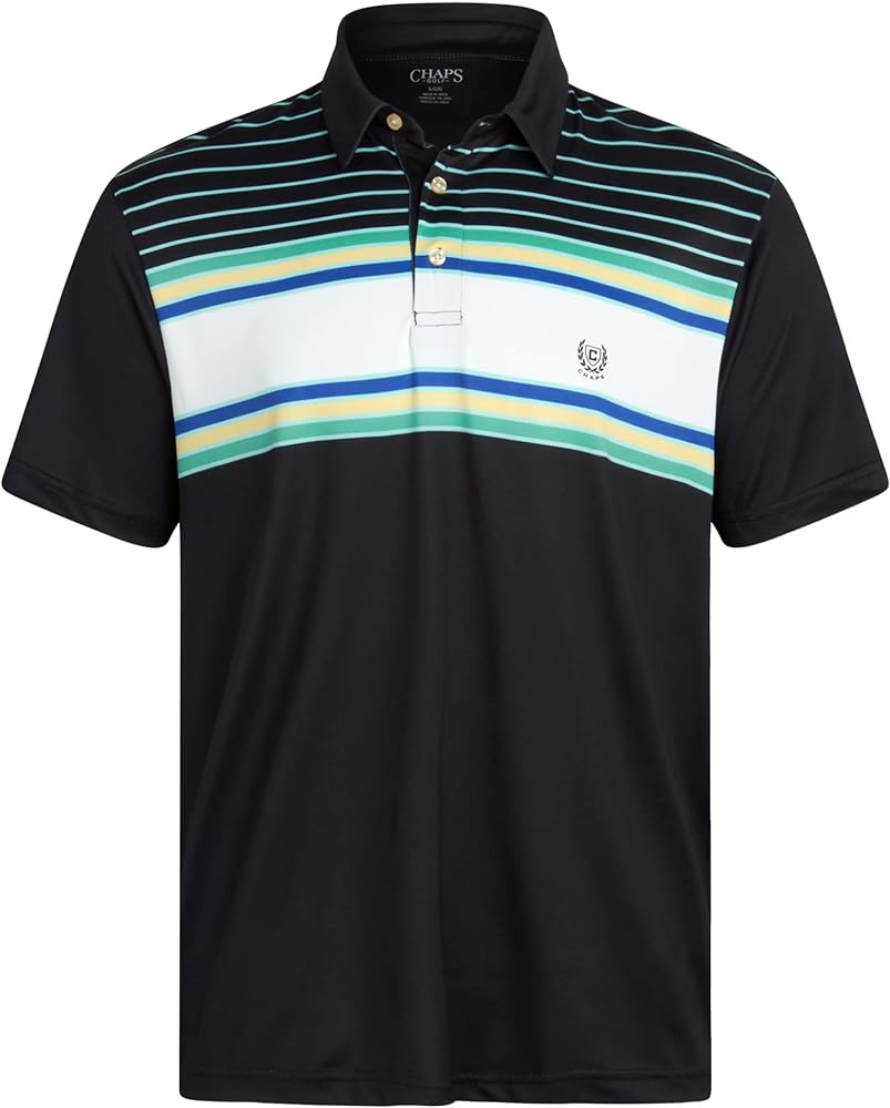 Chaps Men's Polo Shirt - Dry Fit Performance Short Sleeve Golf Polo Shirt for Men (S-2XL)