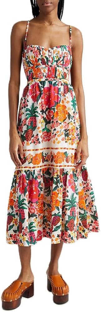 Women Y2k Boho Maxi Dress Vintage Floral Tie Shoulder Strap Sleeveless A Line Long Dress Summer Beach Flowy Dresses