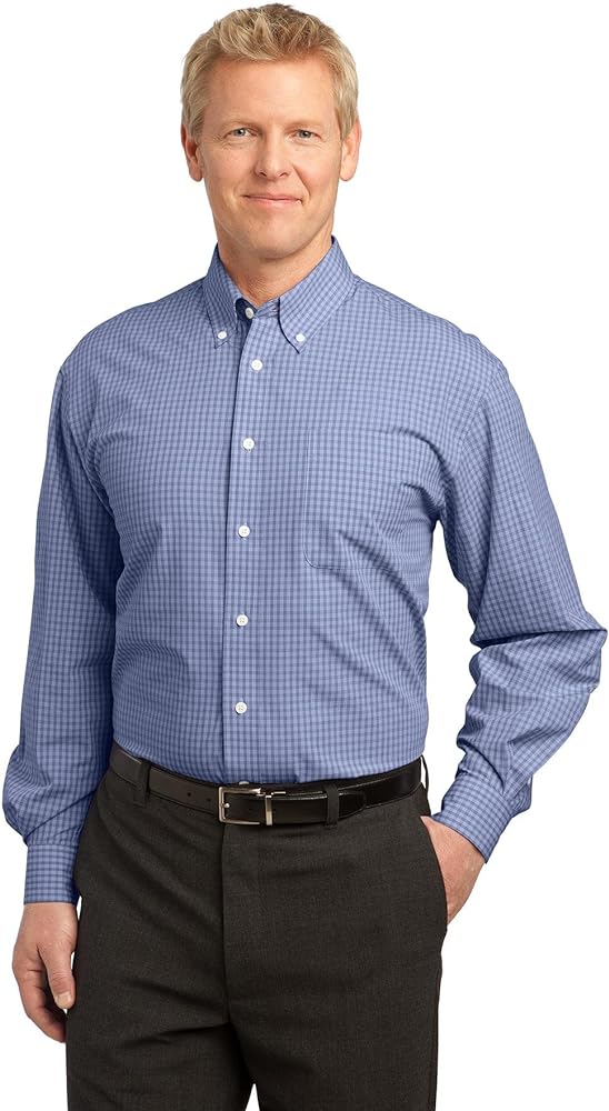 Port Authority Men's Plaid Pattern Easy Care Shirt