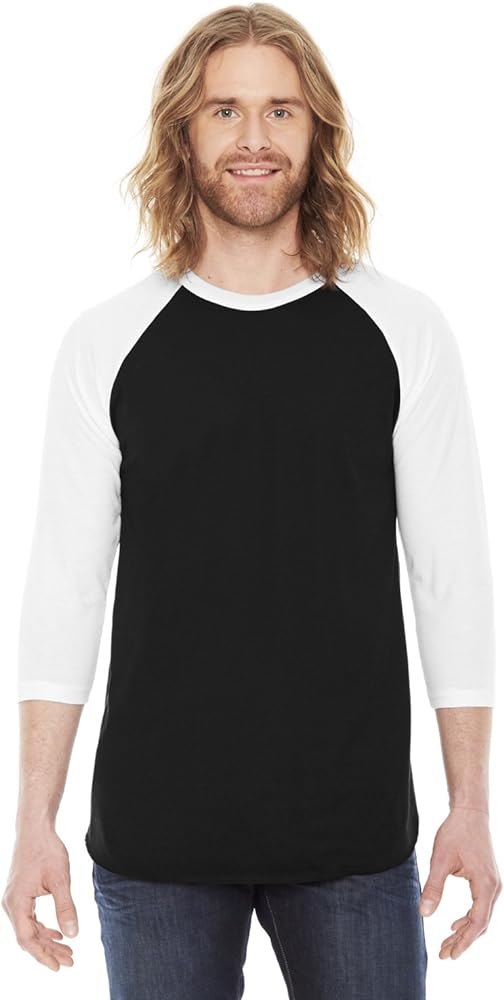 American Apparel Men's Unisex Poly-Cotton Raglan T-Shirt