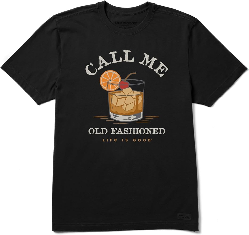 Life is Good Men's Call Me Old Fashioned Short Sleeve Crusher Tee