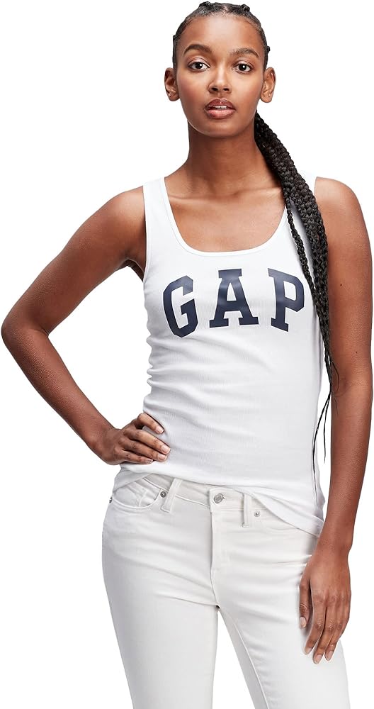 GAP Women's Ribbed Tank Top Logo