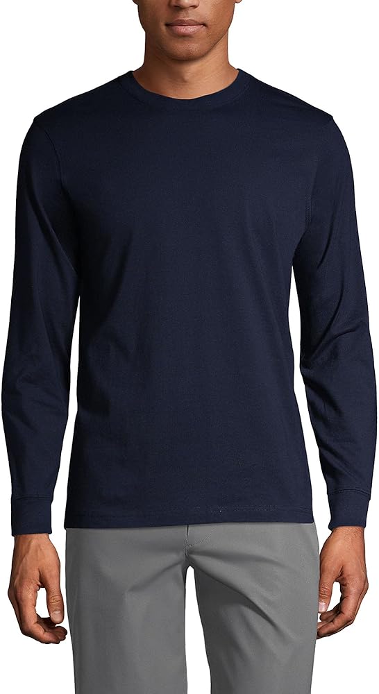 Lands' End School Uniform Men's Long Sleeve Essential T-Shirt