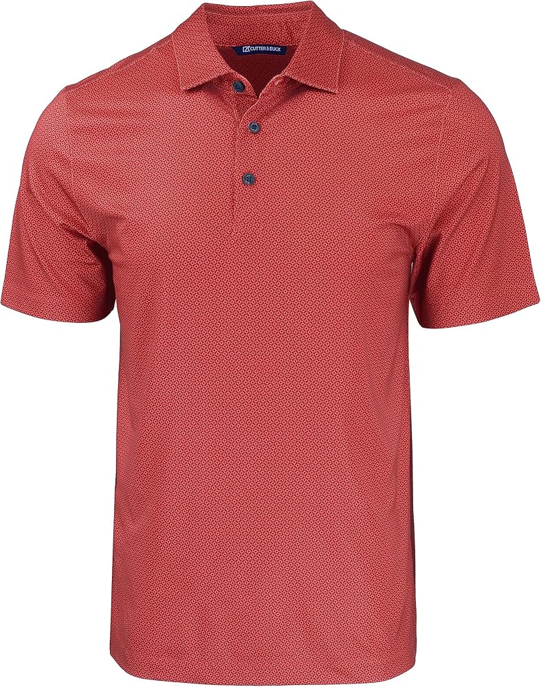 Cutter & Buck Pike Eco Tonal Geo Print Stretch Recycled Mens Polo