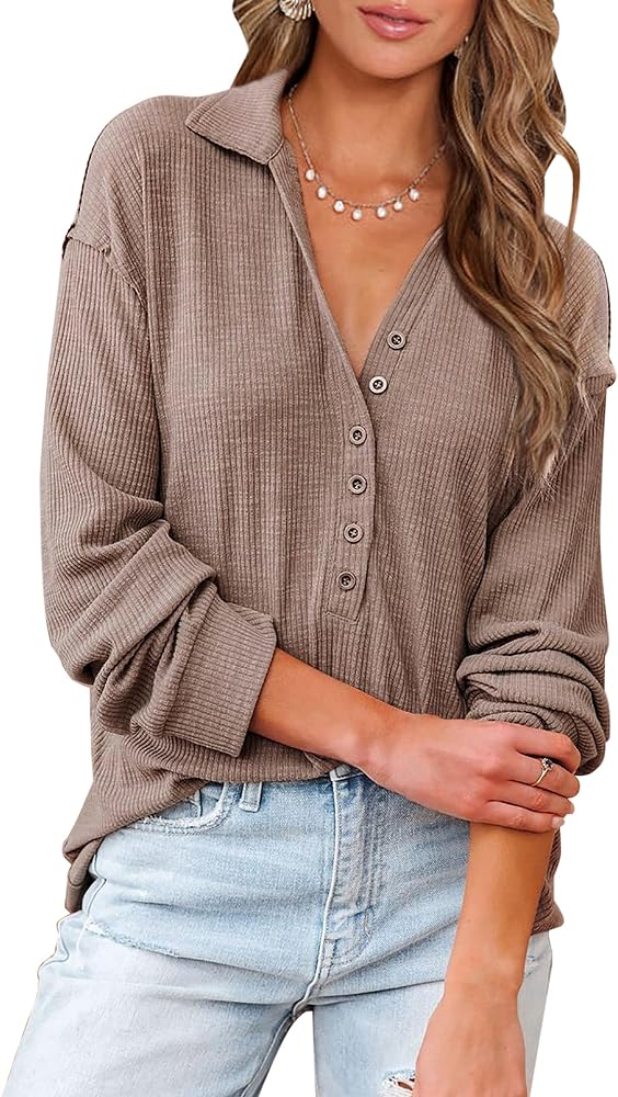 BTFBM Women Casual Button Down Fall Blouses 2024 Long Sleeve Solid Business Work Tops Cute Relaxed Fit Shirts