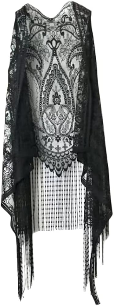 Sexy Lace Cardigan Women Vest Casual Hollow Out Perspective Plus Size Irregular Long Beach Elegant Tops Waistcoat