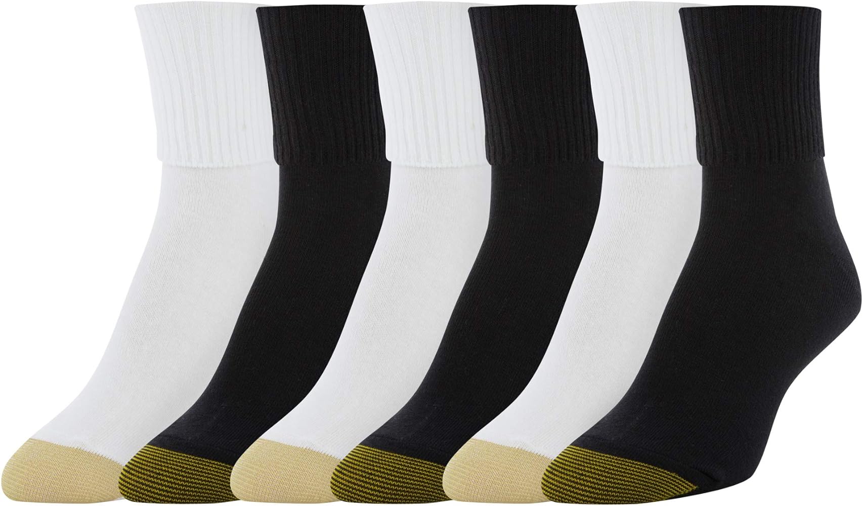 GOLDTOE Women's Classic Turn Cuff Socks 6 Pack