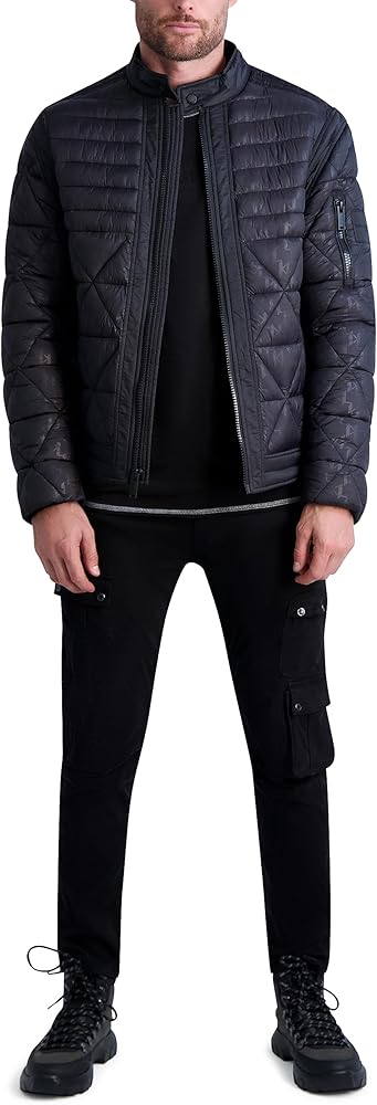 KARL LAGERFELD Paris Men's Quilted Casual Jacket