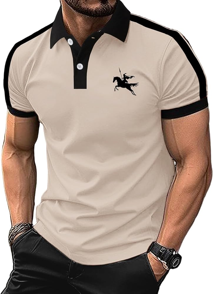 SOLY HUX Men's Polo Golf Shirts Short Sleeve Casual Summer Slim Fit Polos