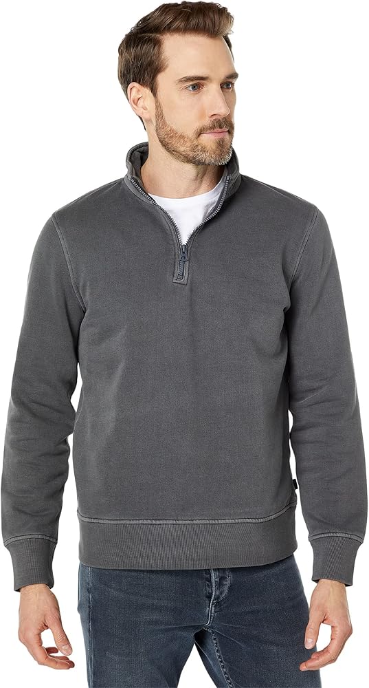 Lucky Brand Men's Cloud Soft Fleece Mock Neck Half Zip Pull-Over