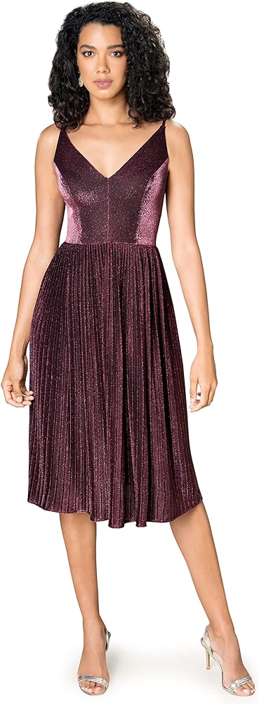 Dress the Population Women's Haley Fit and Flare Midi Dress